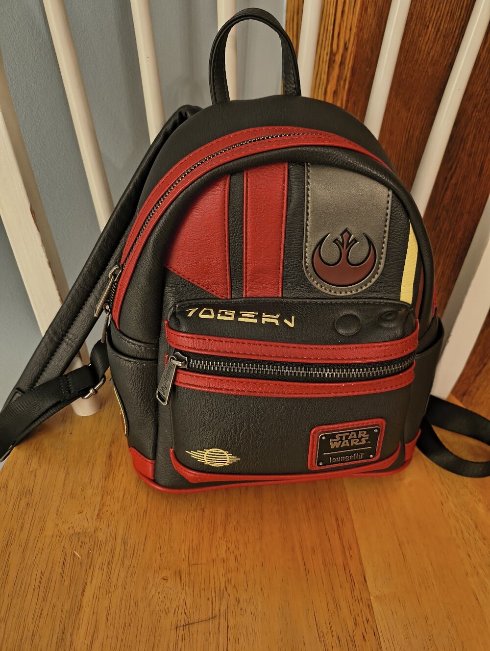 Loungefly Star Wars Black, Red and Yellow Mini Backpack